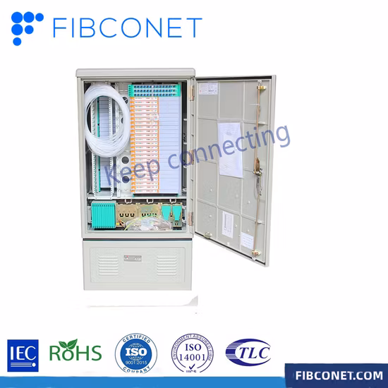 A cruz do cabo SMC de FTTH ODF 144 288 576 conecta o armário exterior da fibra ótica do equipamento de comunicação